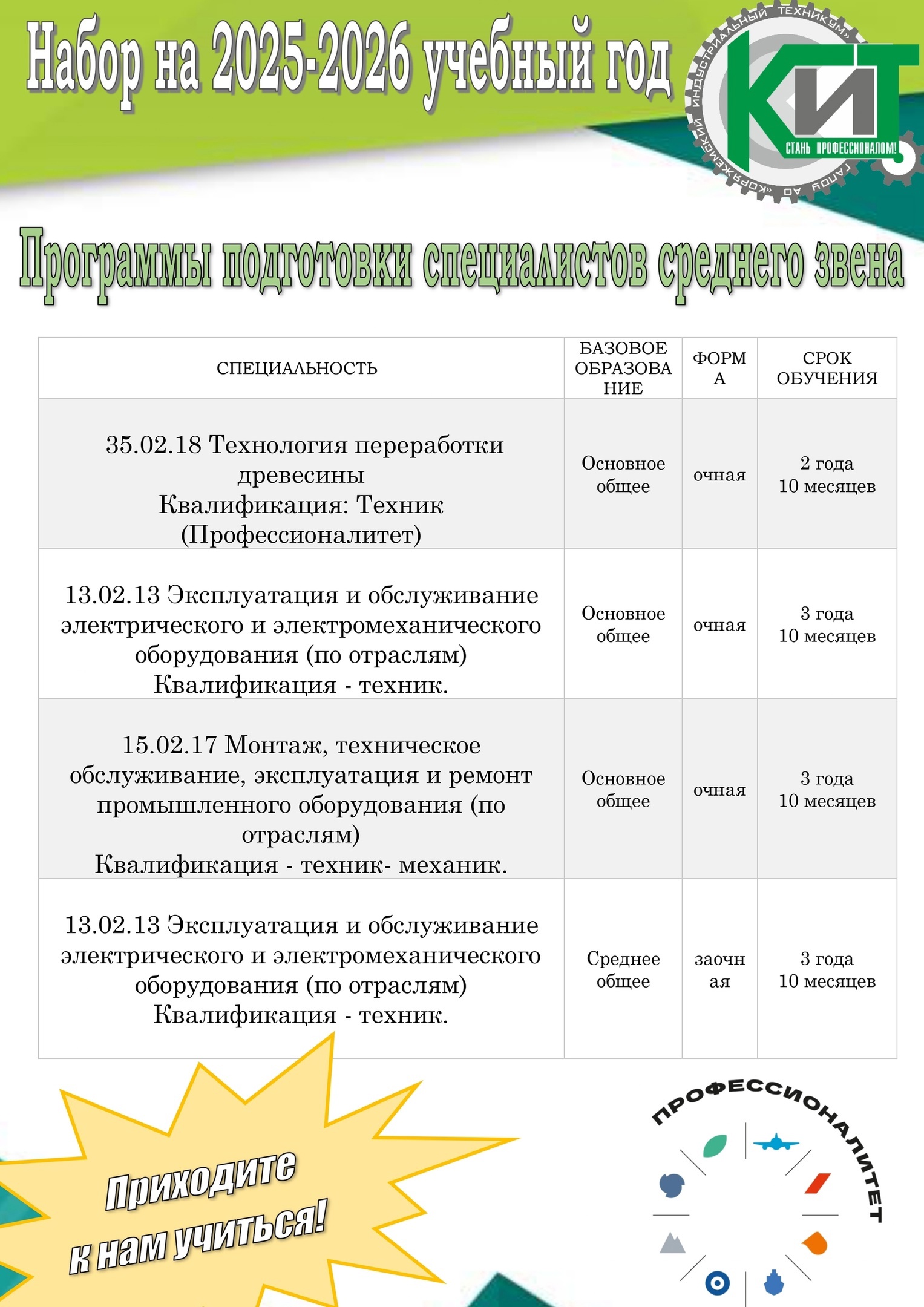 Приемная компания 2025